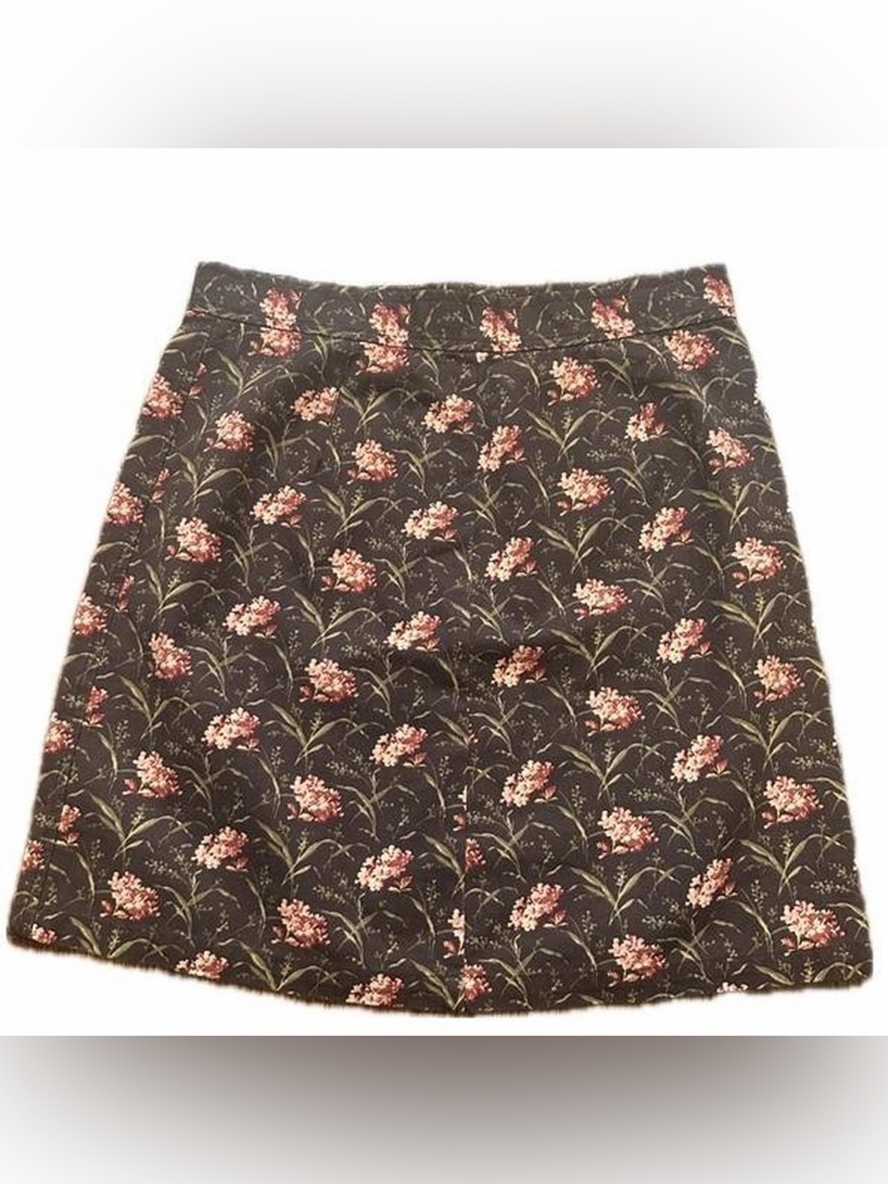 Vintage 90s Women's brown Floral A-Line Skirts